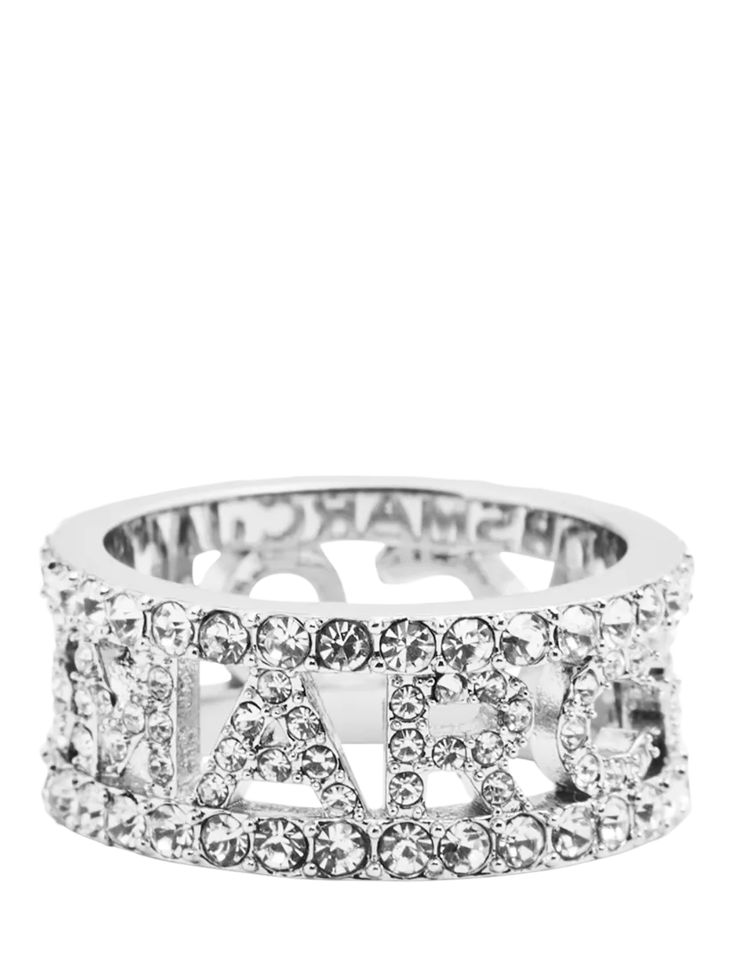 Marc Jacobs monogram ring set with crystals, imported from the UK