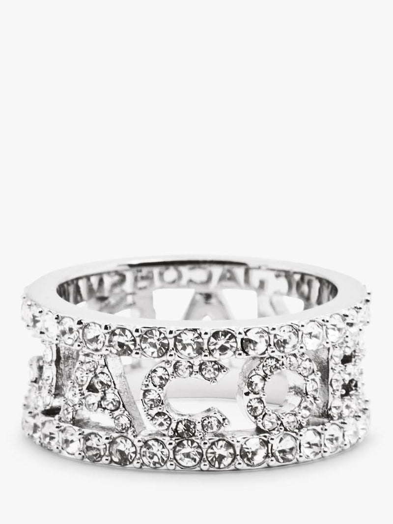 Marc Jacobs monogram ring set with crystals, imported from the UK