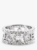 Marc Jacobs monogram ring set with crystals, imported from the UK
