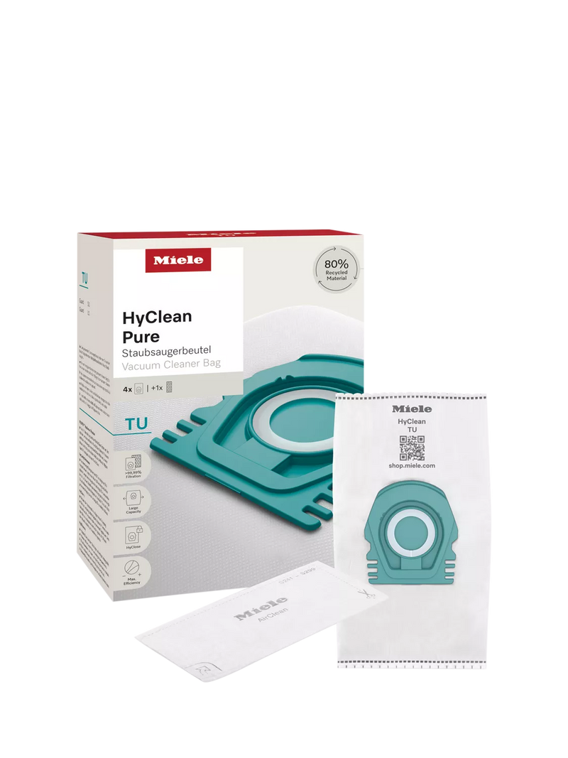 Miele HyClean Pure vacuum bags and filter pack 4 pieces, imported from the UK
