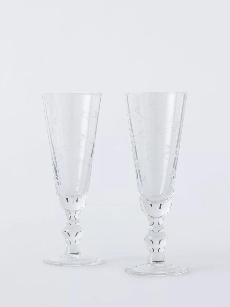 John Lewis x Sanderson champagne flute set of 2 220ml, imported from the UK