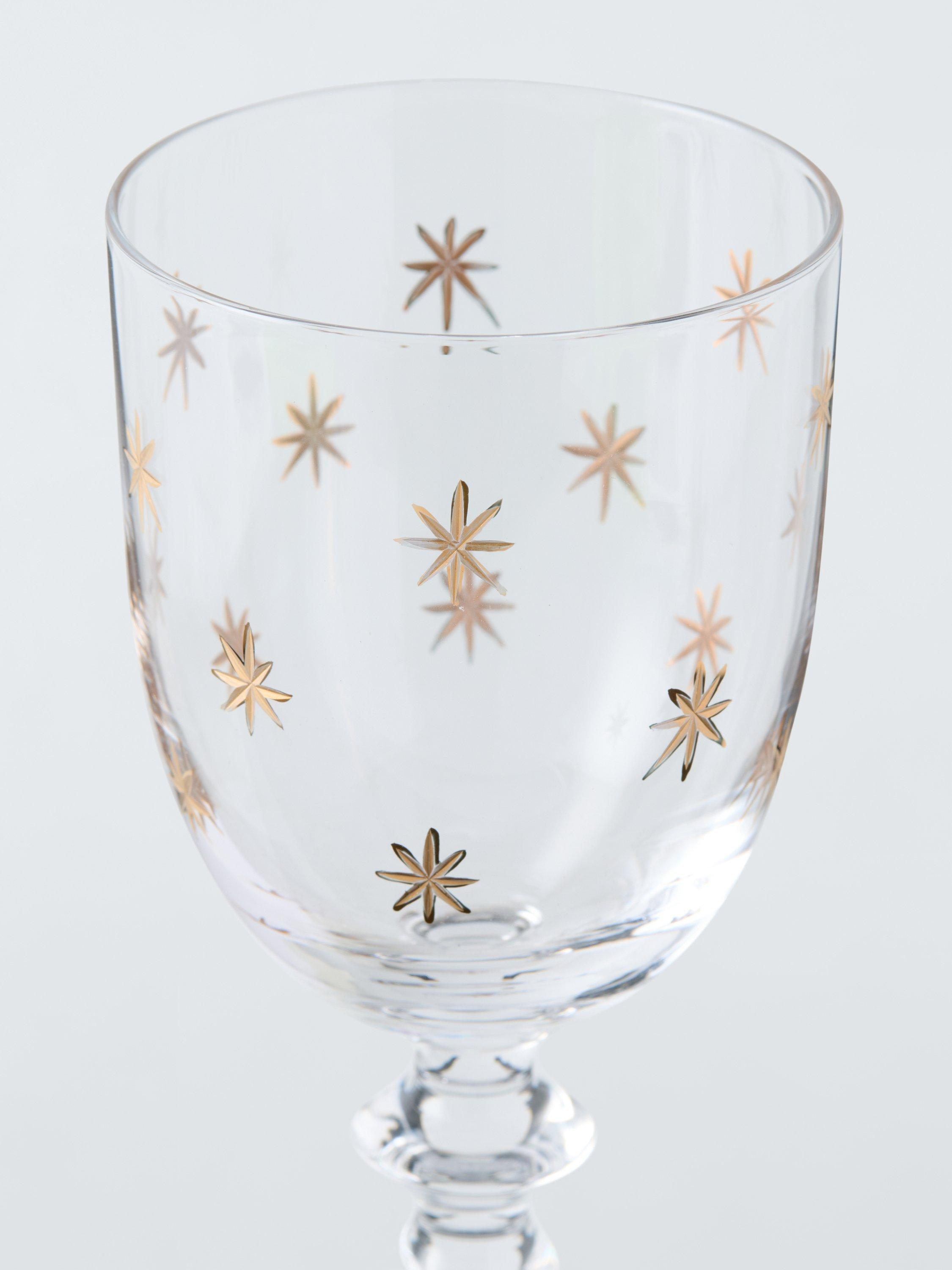 John Lewis Etched Star Wine Glass 180ml - British product