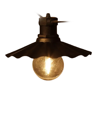 John Lewis NOMA 6 LED Connecting Scallop Festoon Lights Black 3.5m- Buy online at McGrocer