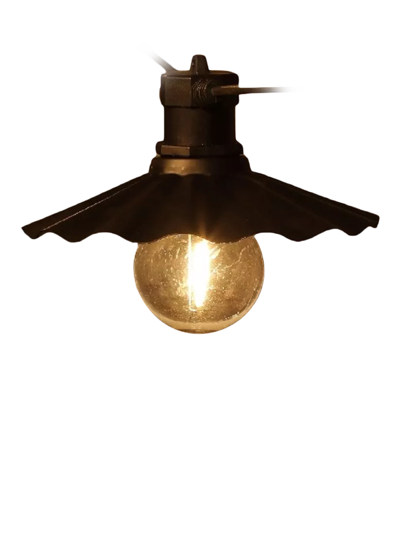NOMA 6 LED scallop festoon lights black 3.5m - British product