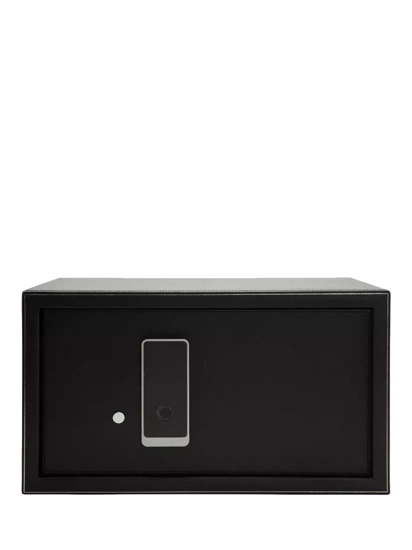 WOLF vegan leather watch winder and safe 4 module black - British product