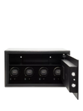 WOLF vegan leather watch winder and safe 4 module black - British product
