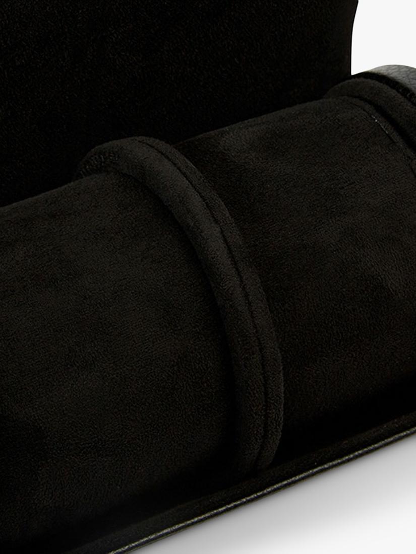 WOLF triple watch roll pebble grain leather (British brand)
