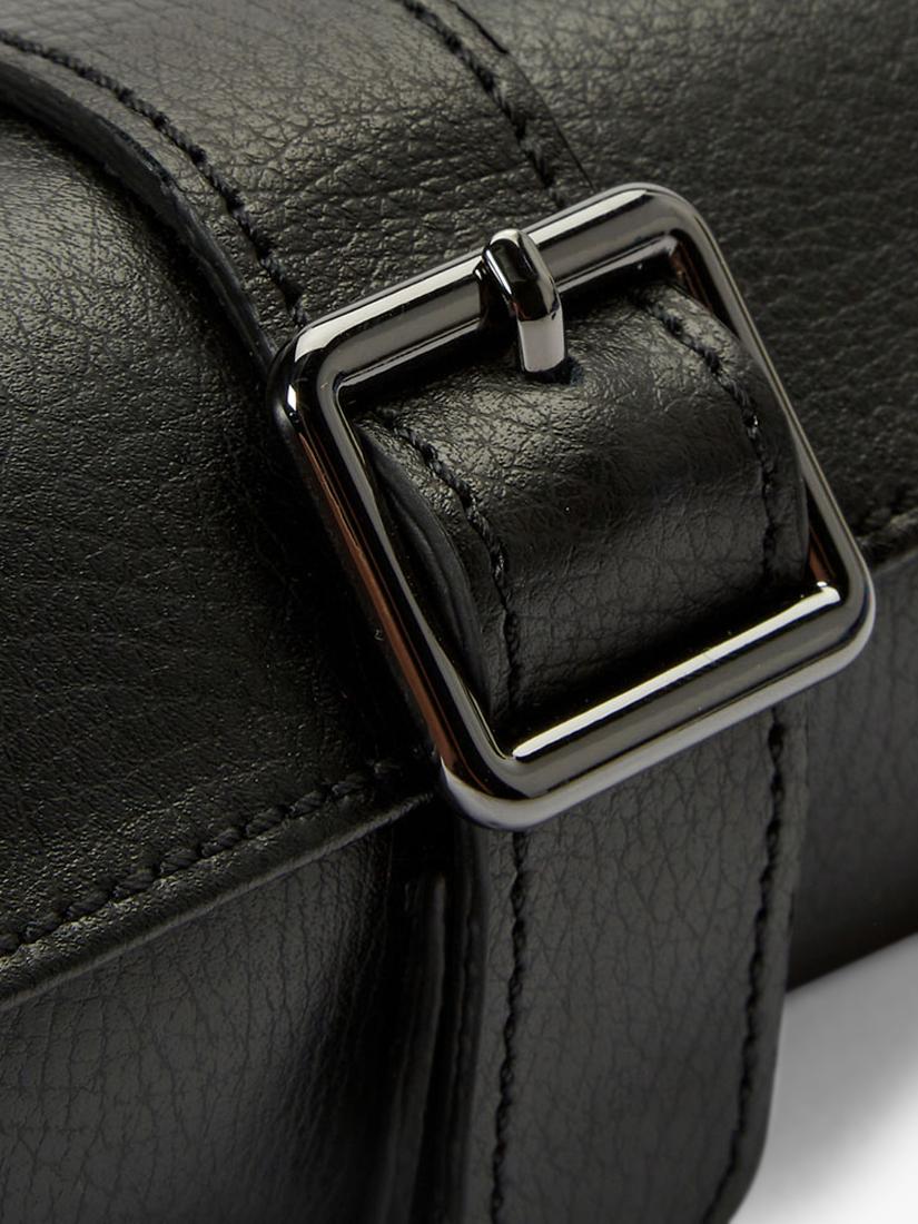 WOLF triple watch roll pebble grain leather (British brand)