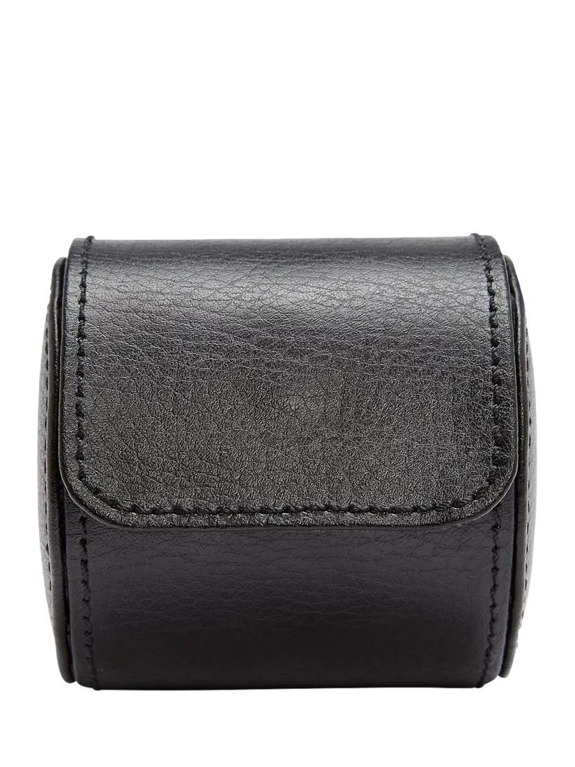 WOLF British Racing Pebble Grain Leather Single Watch Roll