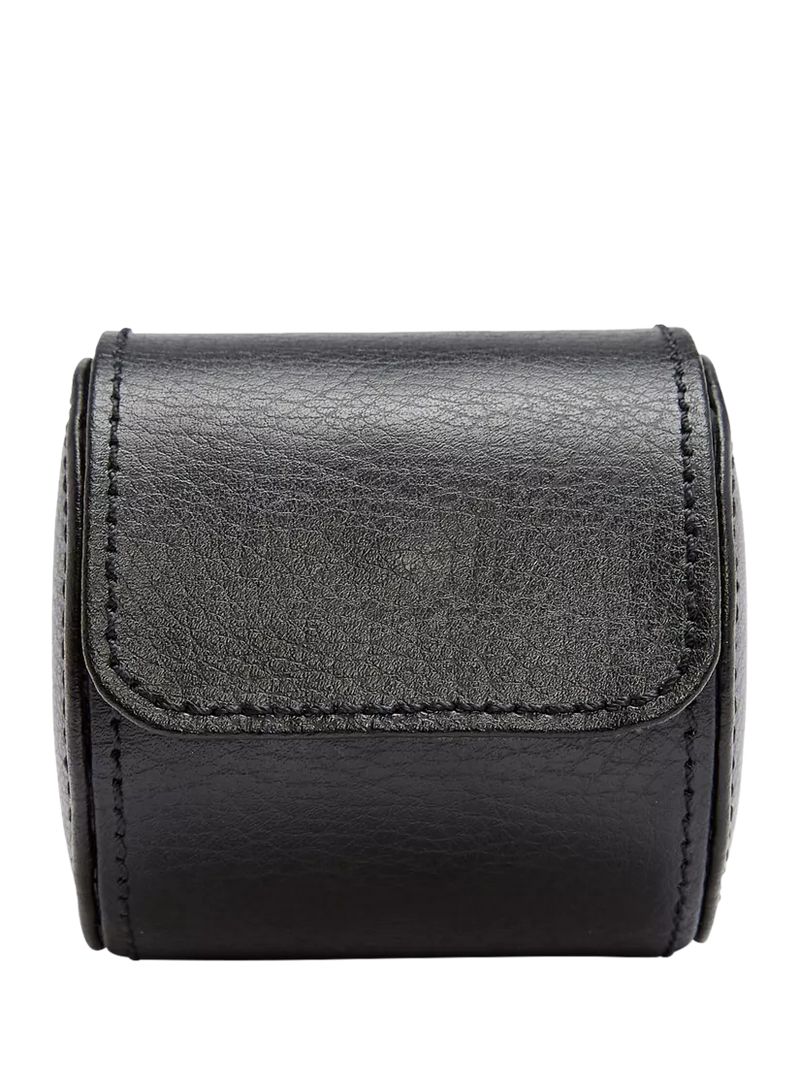 WOLF British Racing Pebble Grain Leather Single Watch Roll