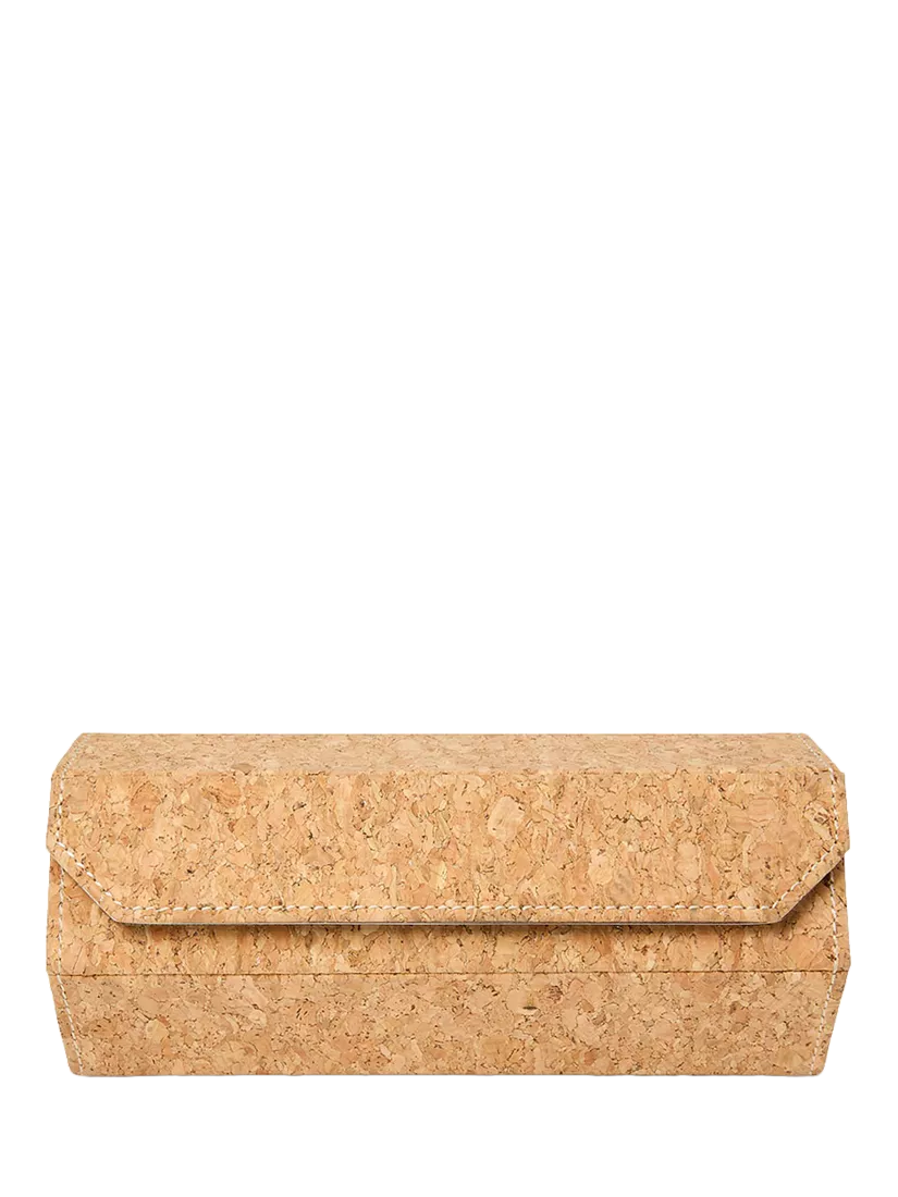 WOLF natural cork triple hexagonal watch roll - British product