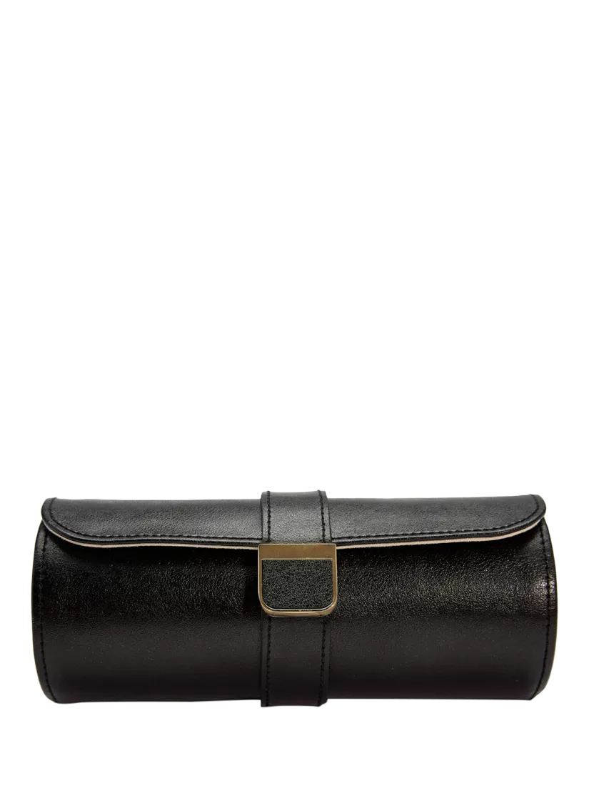 WOLF Palermo leather double watch roll 19.7cm - British product