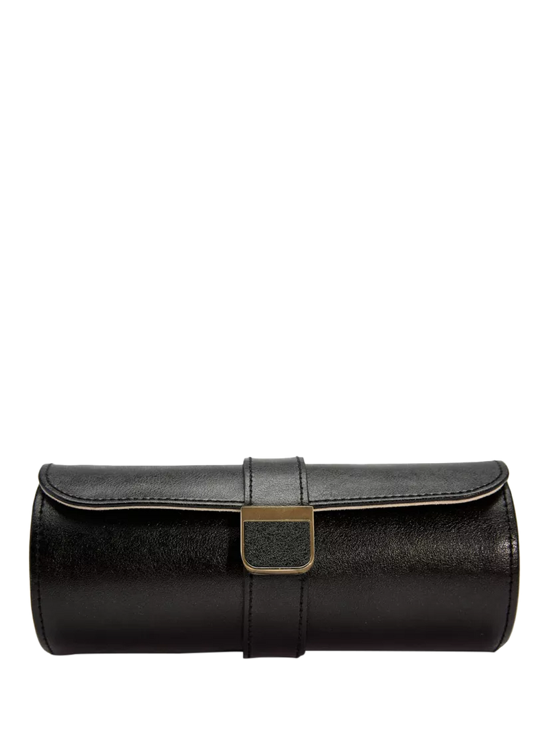 WOLF Palermo leather double watch roll 19.7cm - British product