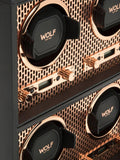 WOLF Axis vegan leather 4-module watch winder, imported from the UK