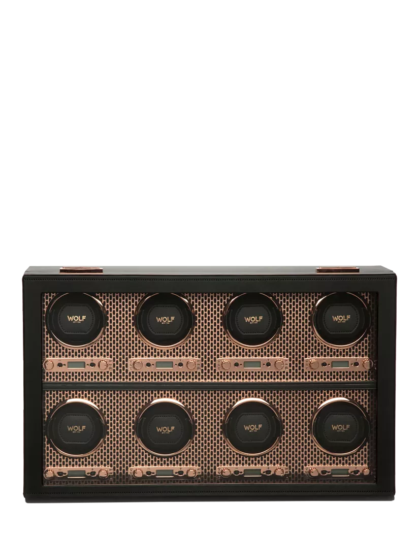WOLF watch winder vegan leather 8 module - British product