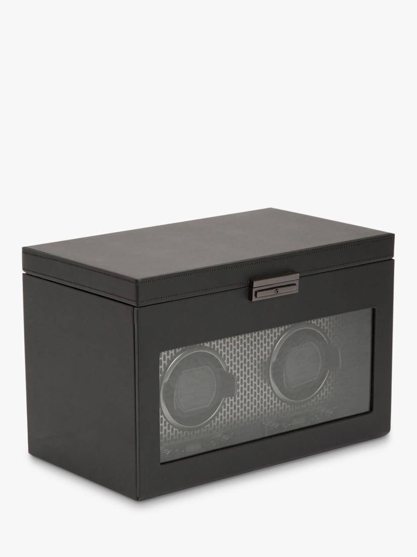 WOLF vegan leather 2-module watch winder with storage, imported from the UK