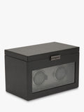 WOLF vegan leather 2-module watch winder with storage, imported from the UK