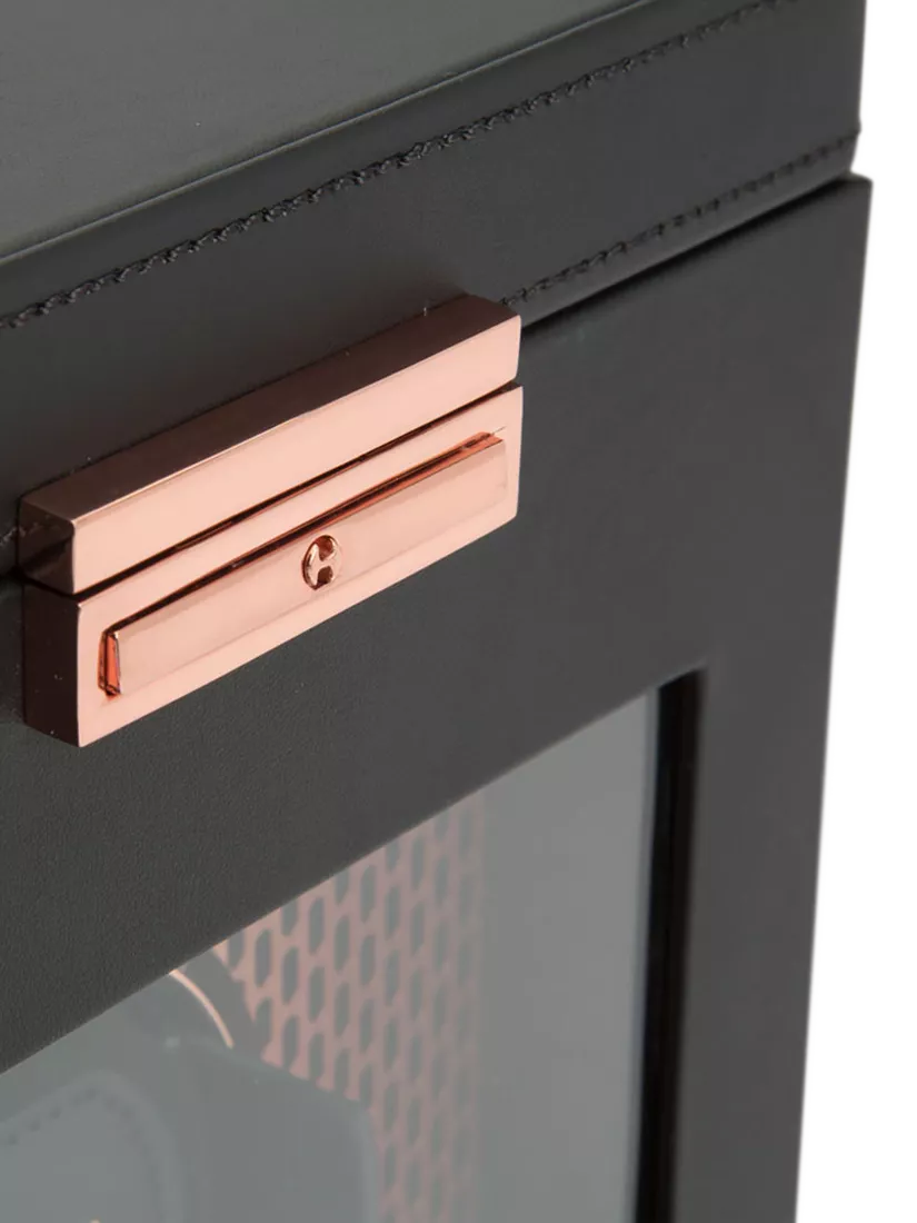 WOLF Axis vegan leather watch winder copper 1 module, UK version