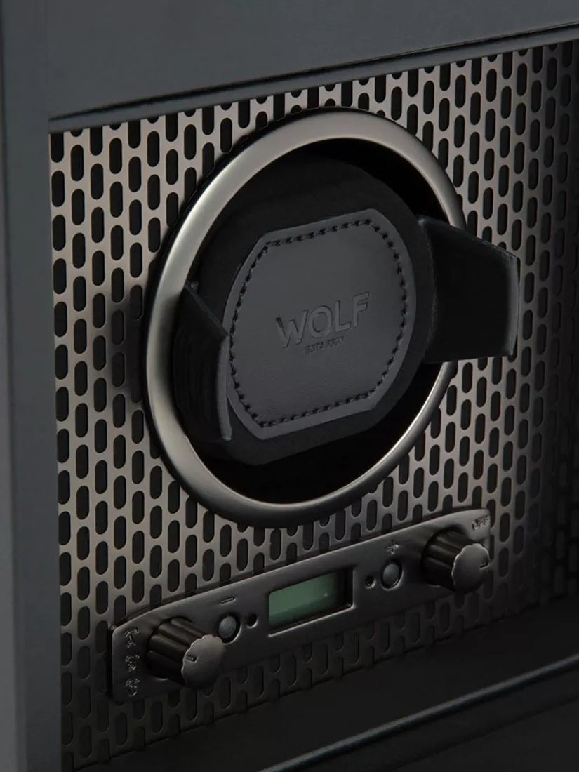 WOLF Axis vegan leather watch winder, imported from the UK