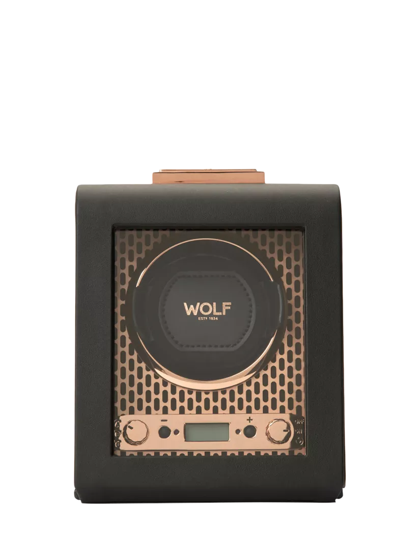 WOLF Axis vegan leather 1 module watch winder - British product