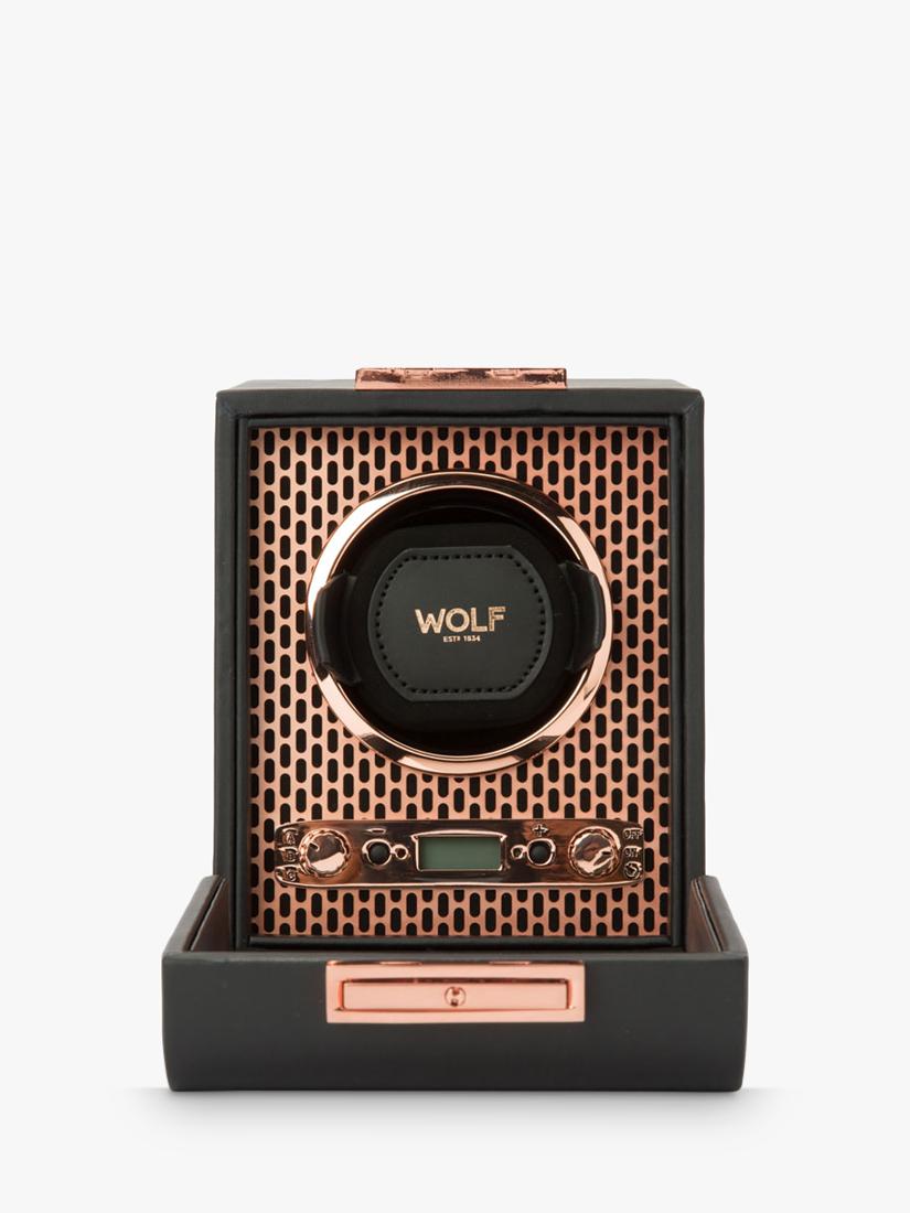 WOLF Axis vegan leather 1 module watch winder - British product