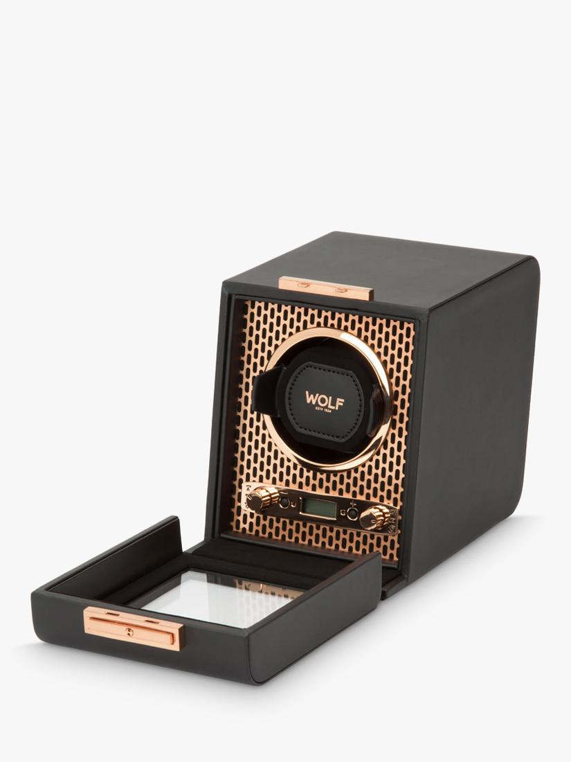 WOLF Axis vegan leather 1 module watch winder - British product