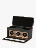 WOLF Axis vegan leather 3 module watch winder, imported from the UK