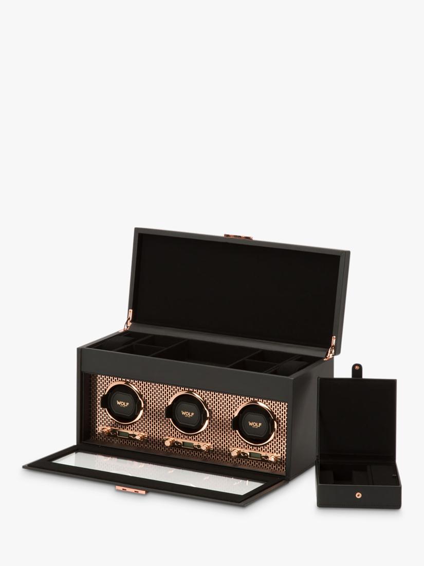 WOLF Axis vegan leather 3 module watch winder, imported from the UK