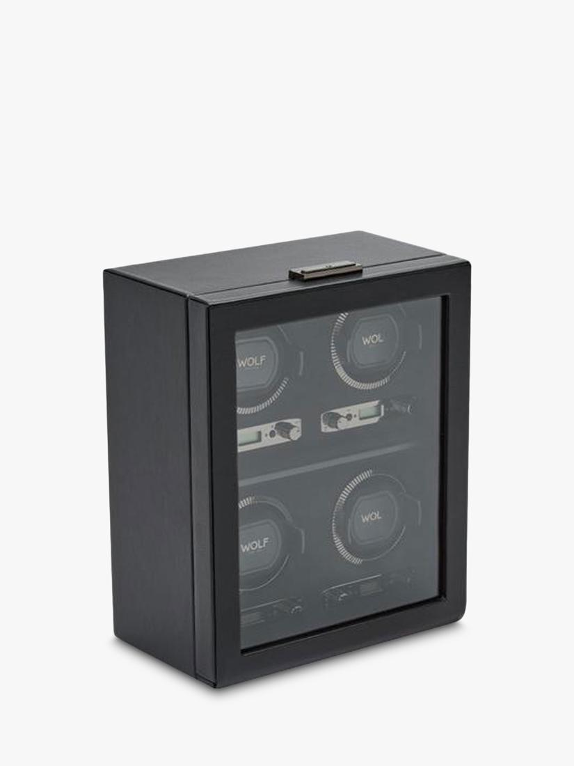 WOLF British Racing vegan leather 4 module watch winder, UK version
