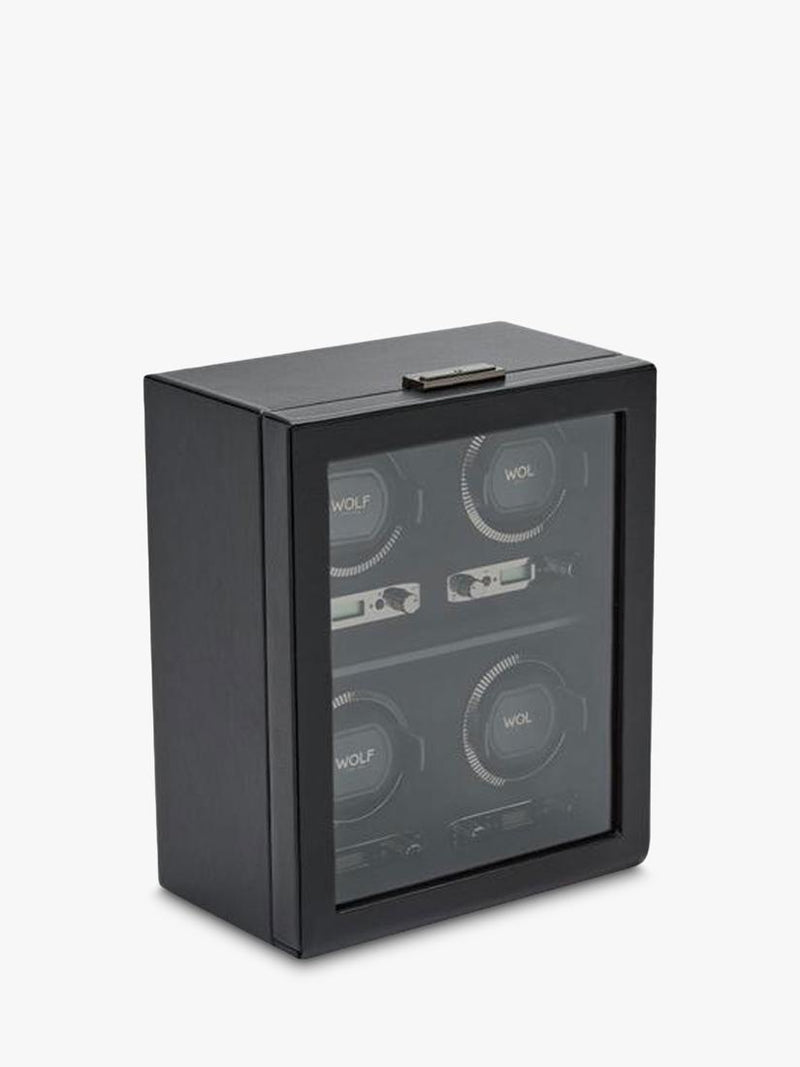 WOLF British Racing vegan leather 4 module watch winder, UK version