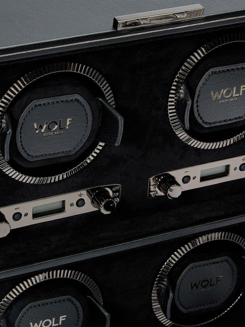 WOLF British Racing vegan leather 4 module watch winder, UK version