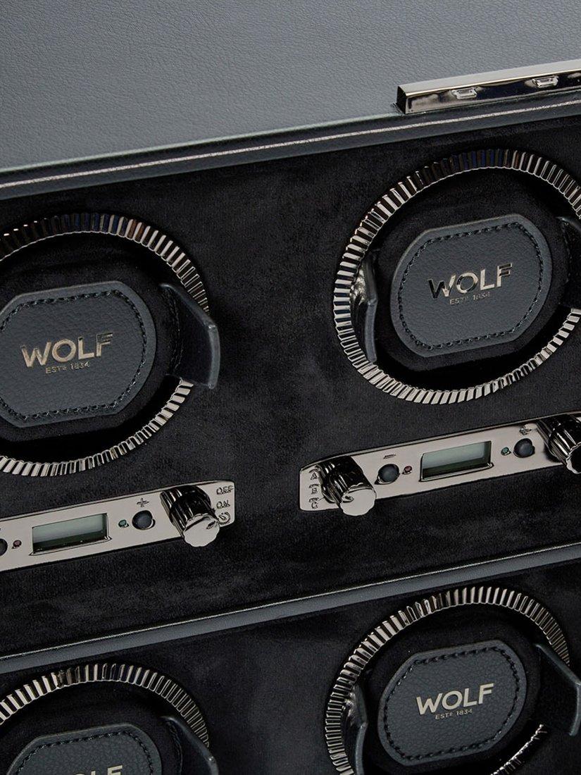 Wolf British Racing vegan leather 6 module watch winder, UK version