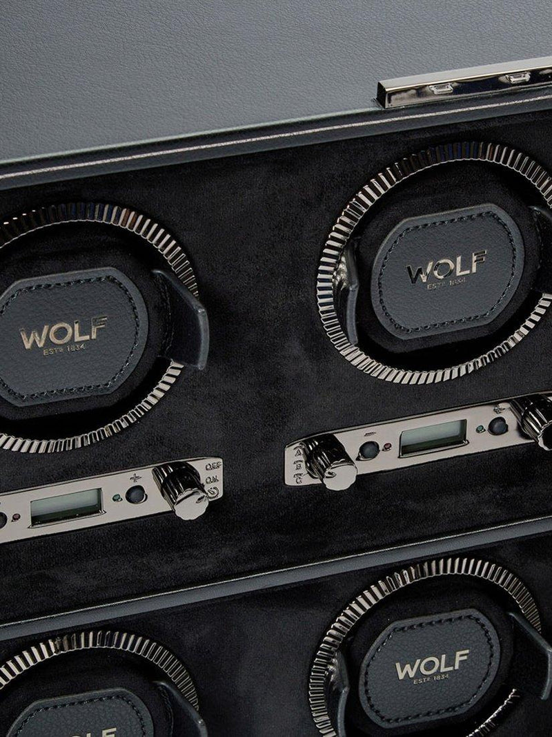 Wolf British Racing vegan leather 6 module watch winder, UK version
