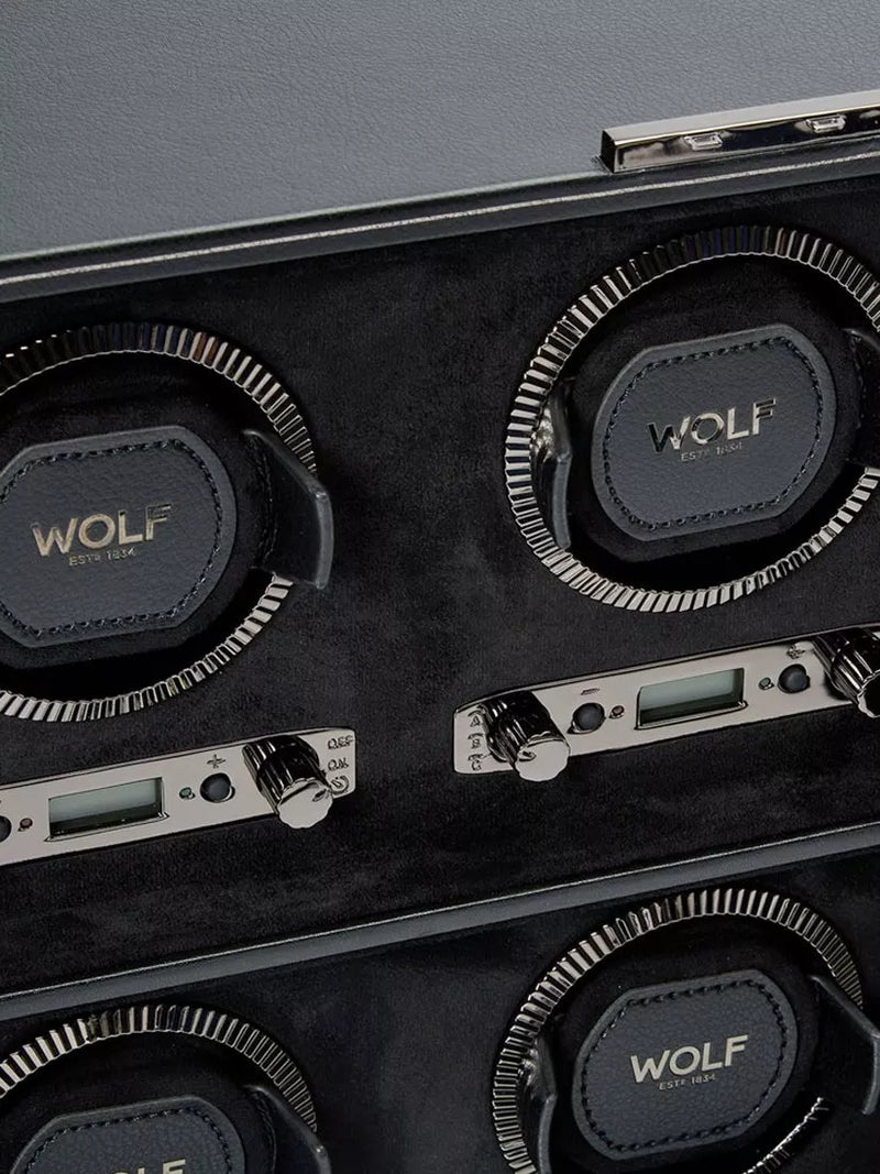 Wolf British Racing vegan leather 6 module watch winder, UK version