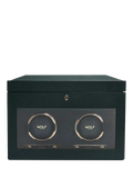 WOLF British Racing Vegan Leather 2 Module Watch Winder with Storage