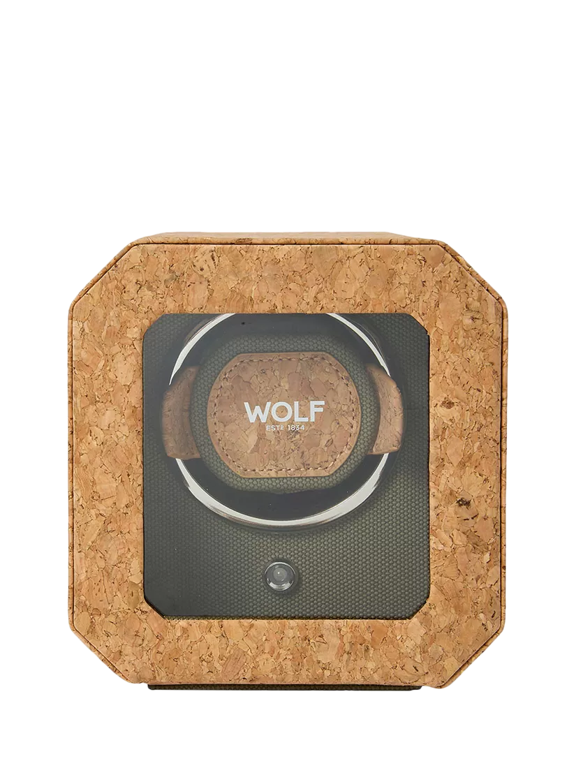 WOLF Cortica natural cork watch winder (British brand)