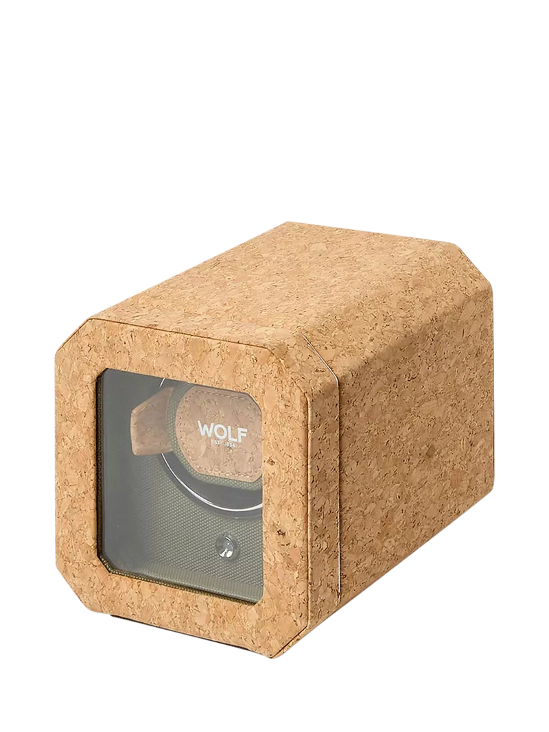 WOLF Cortica natural cork watch winder (British brand)