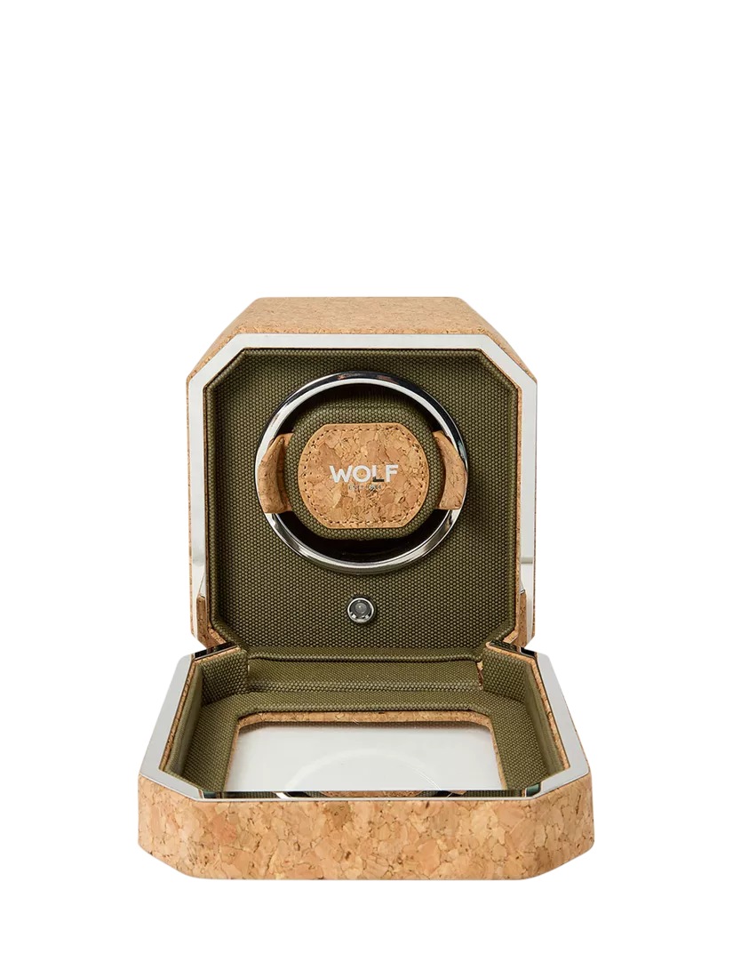 WOLF Cortica natural cork watch winder (British brand)