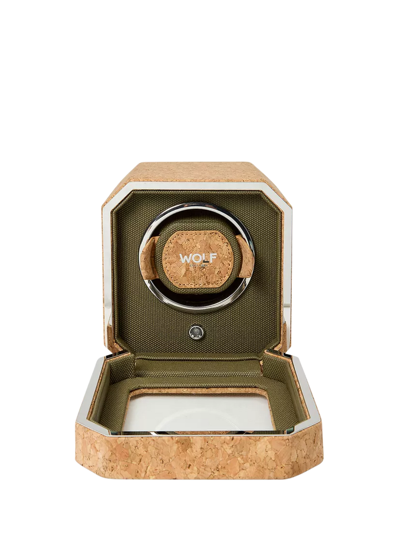 WOLF Cortica natural cork watch winder (British brand)