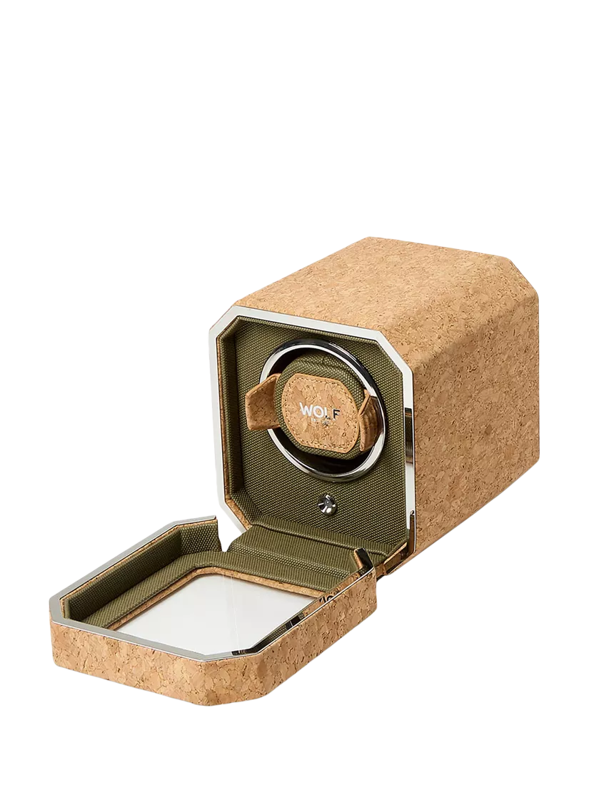 WOLF Cortica natural cork watch winder (British brand)