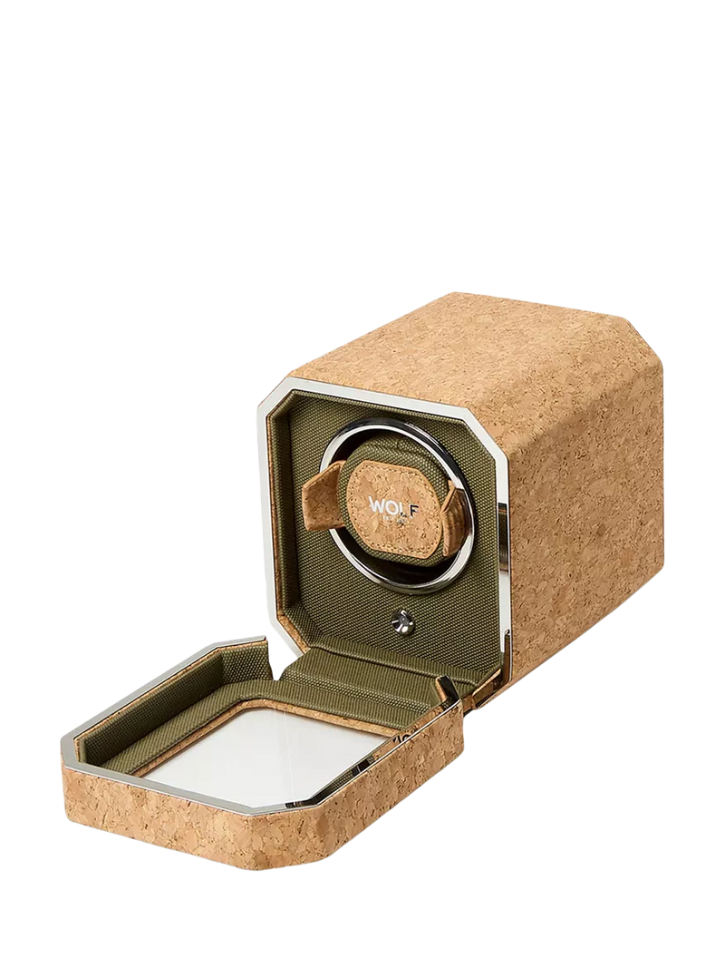 WOLF Cortica natural cork watch winder (British brand)