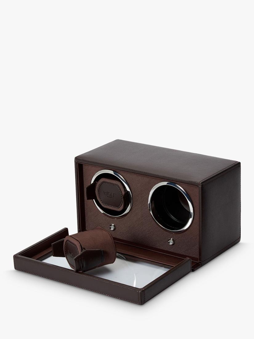 WOLF Cub vegan leather 2 module watch winder - British product