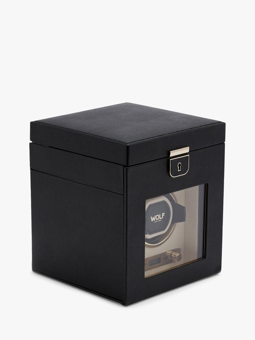 WOLF Palermo leather watch winder and jewellery box, imported from the UK