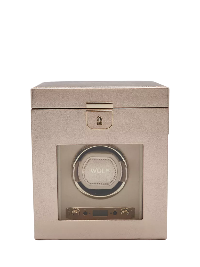 WOLF Palermo 1 Module Leather Watch Winder and Jewellery Box