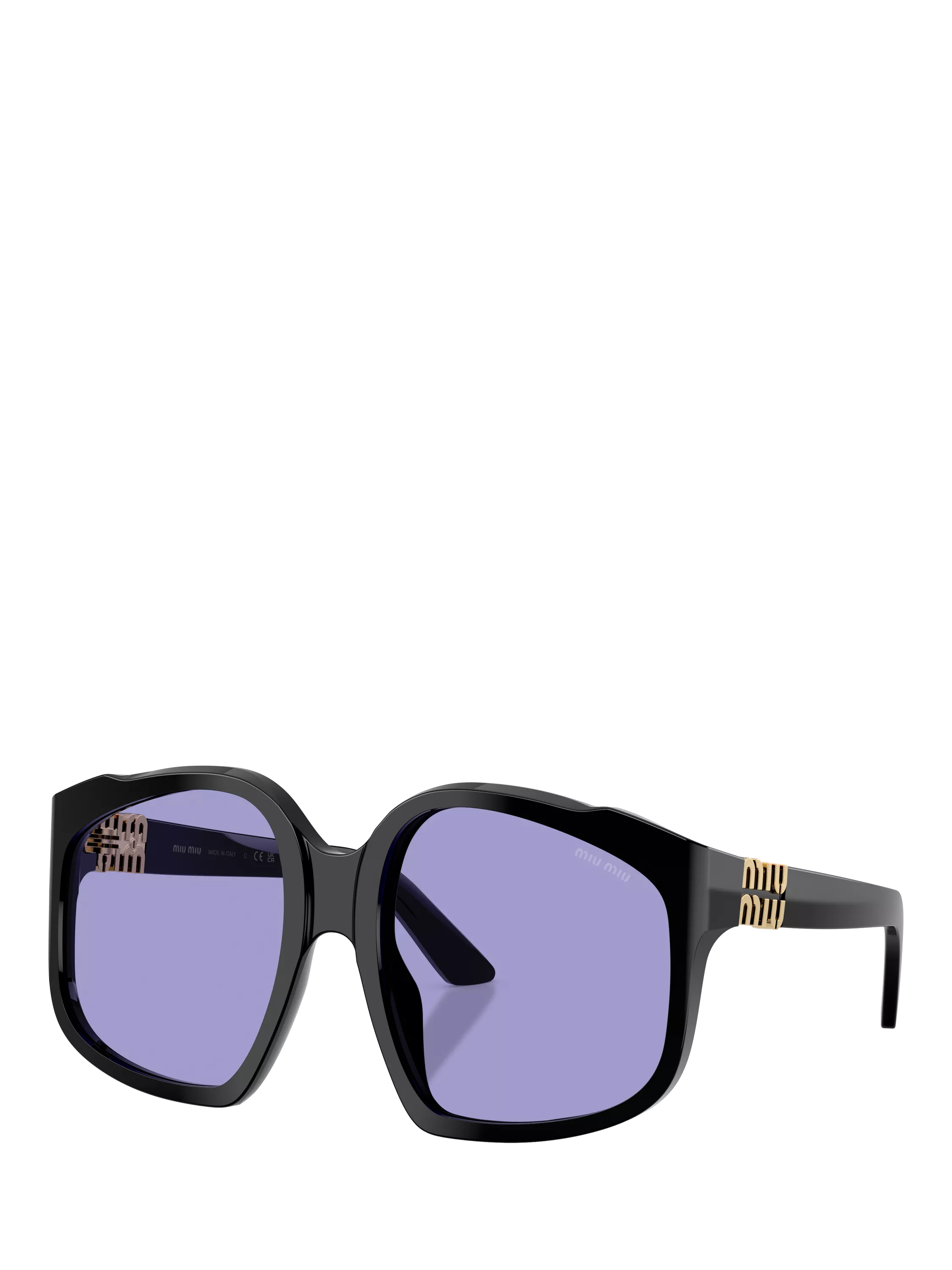 Miu Miu women's irregular sunglasses black/violet, UK version