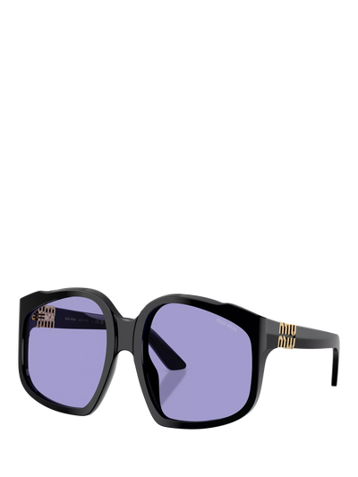 John Lewis Miu Miu Women's Irregular Sunglasses, Black/Violet- Buy online at McGrocer