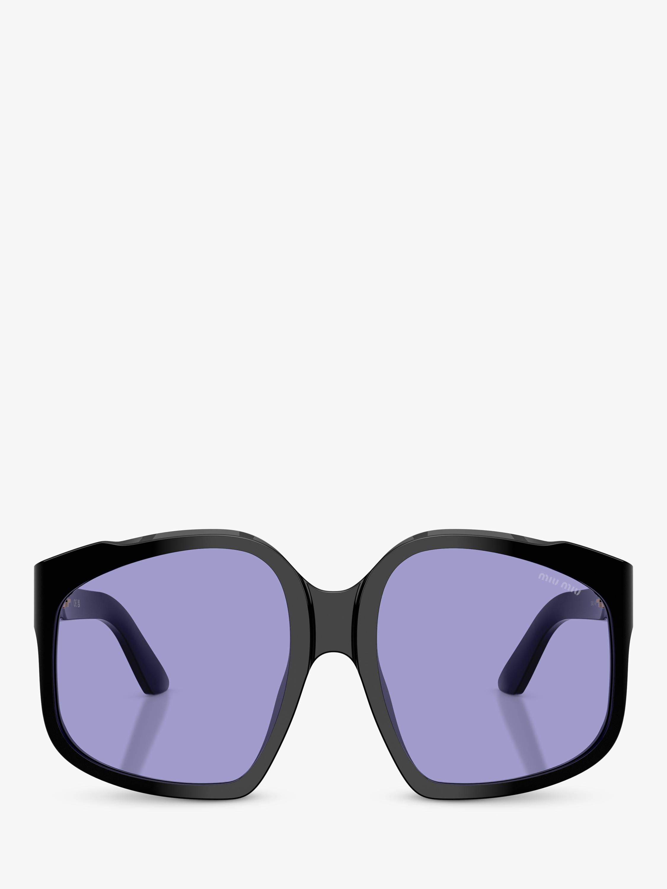 Miu Miu women's irregular sunglasses black/violet, UK version