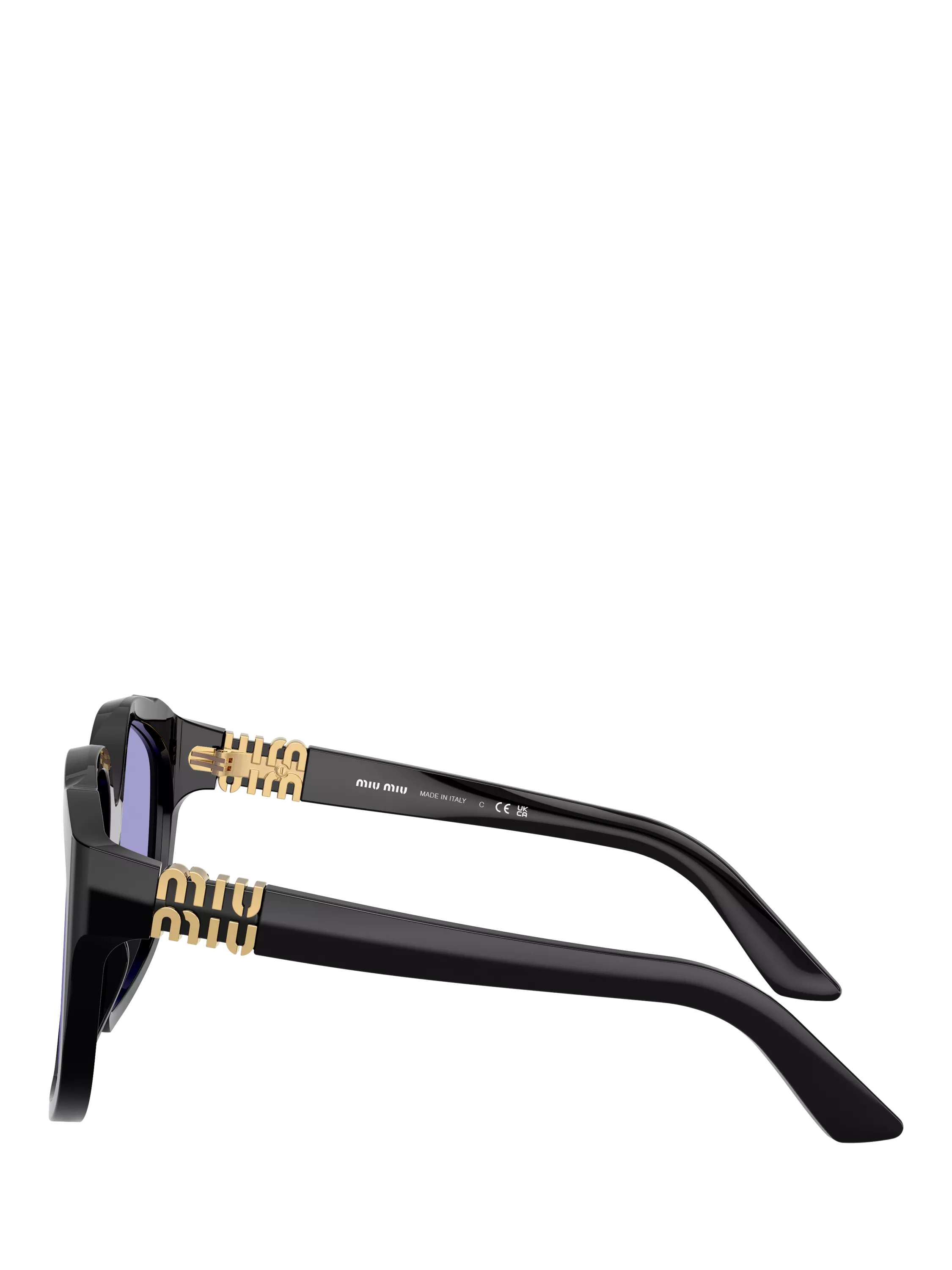 Miu Miu women's irregular sunglasses black/violet, UK version