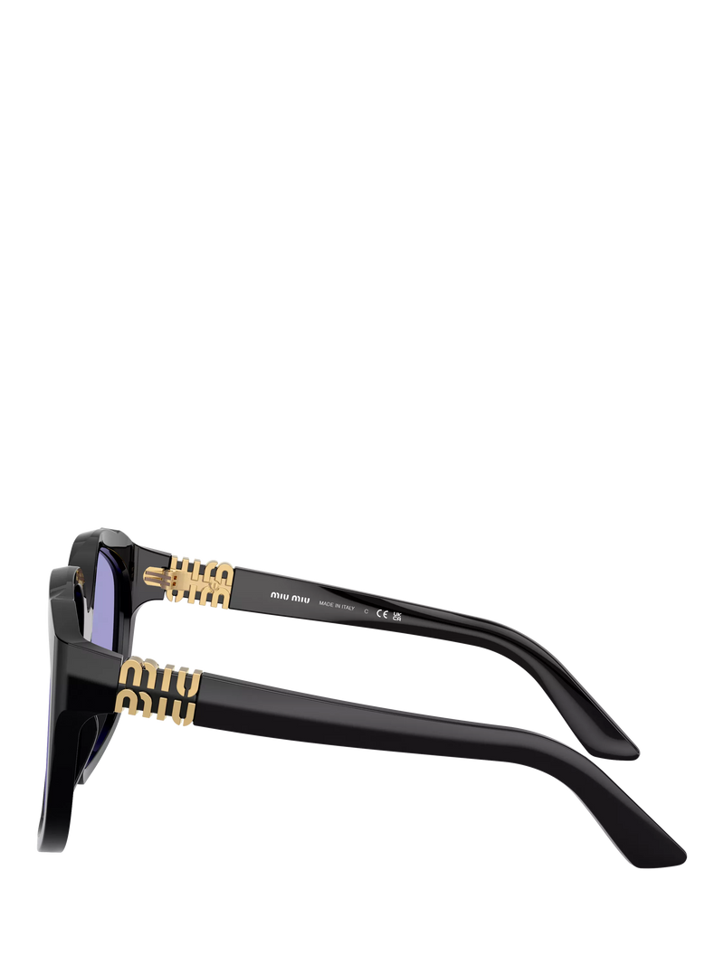 Miu Miu women's irregular sunglasses black/violet, UK version