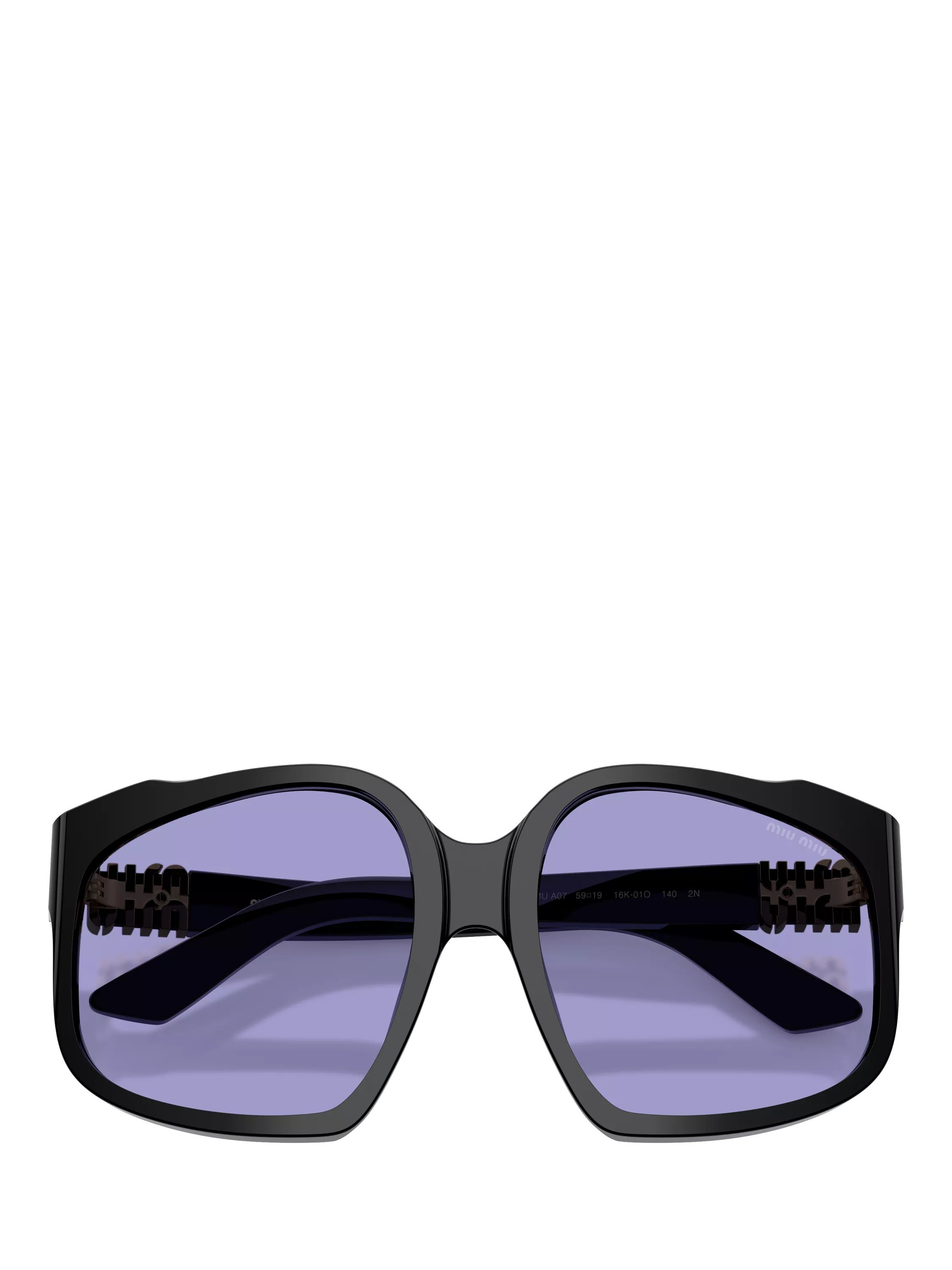 Miu Miu women's irregular sunglasses black/violet, UK version